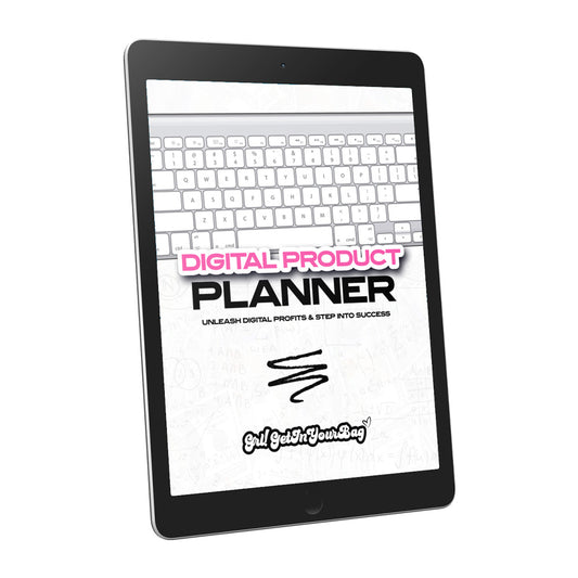 Digital Product Planner for planning the launch of your digital product release and how you can improve your digital products.